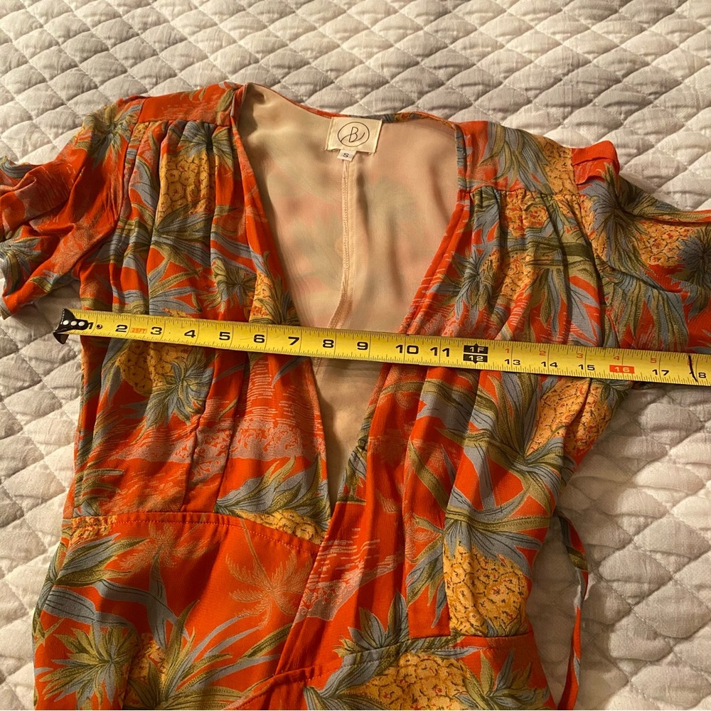 Anthropologie Pineapple wrap maxi dress Size S - Picture 6 of 9